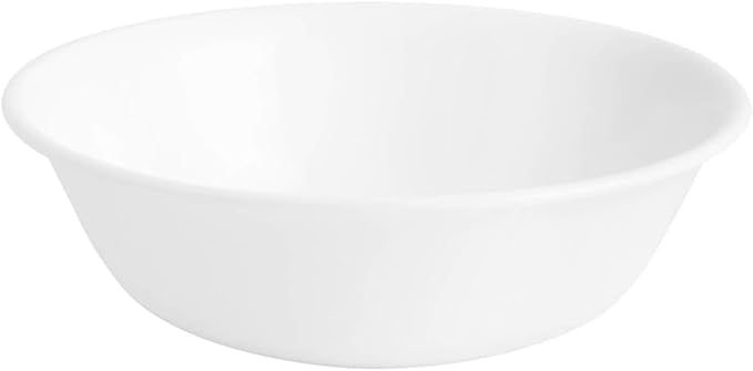 6-Piece Soup/Cereal Bowl Set Triple Layer Glass and Chip Resistant, 18-Oz Lightweight Round Bowls, Winter Frost White