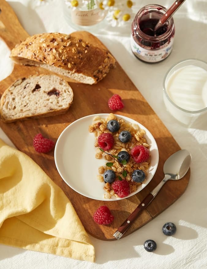 5 Inch Porcelain Small Bowls Set, 6 Ounce small serving bowls for Dessert, Ice Cream, Snack, Dipping, Side Dishes, Microwave & Dishwasher Safe- White